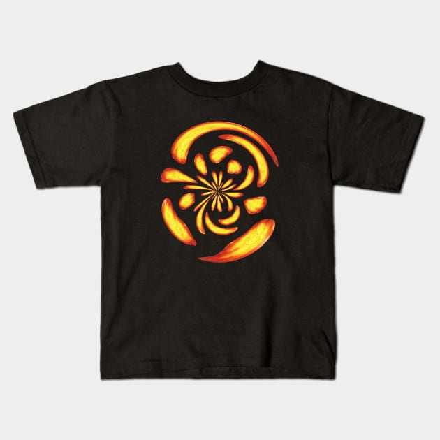 Dancing fire balls Kids T-Shirt by Gaspar Avila